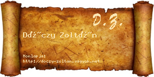 Dóczy Zoltán névjegykártya